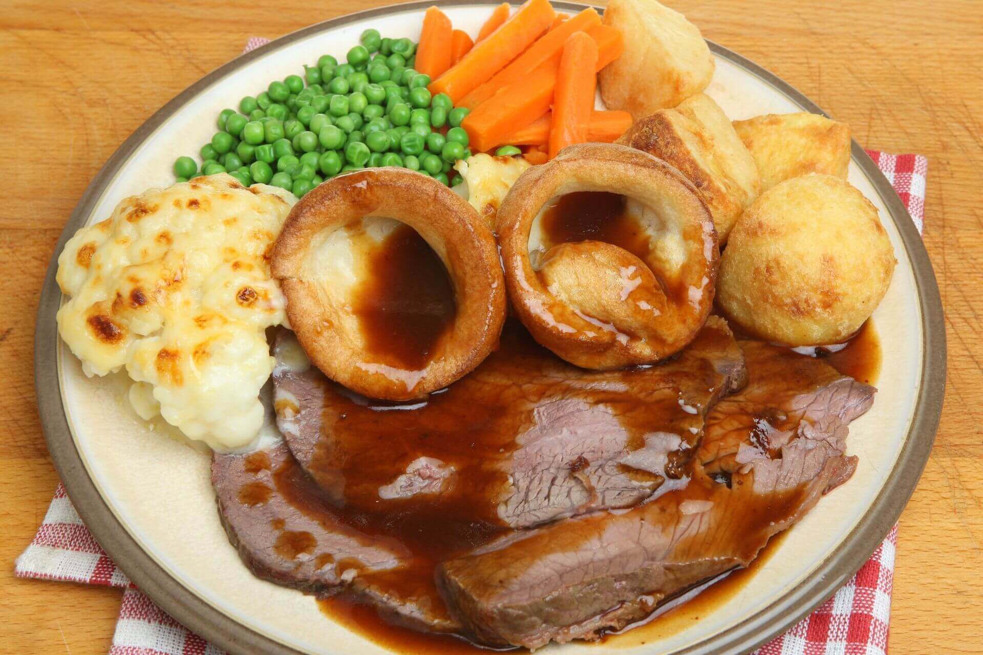 sunday roast yorkshire pudding london uk