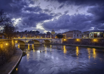 Tiber River Bridge Rome Italy