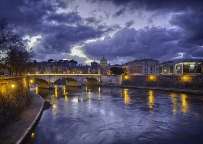 Tiber River Bridge Rome Italy