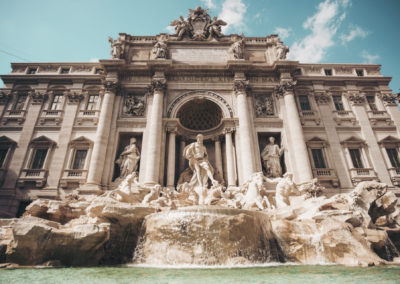 trevi fountain triton rome italy