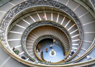 Vatican Museum stairwell rome italy
