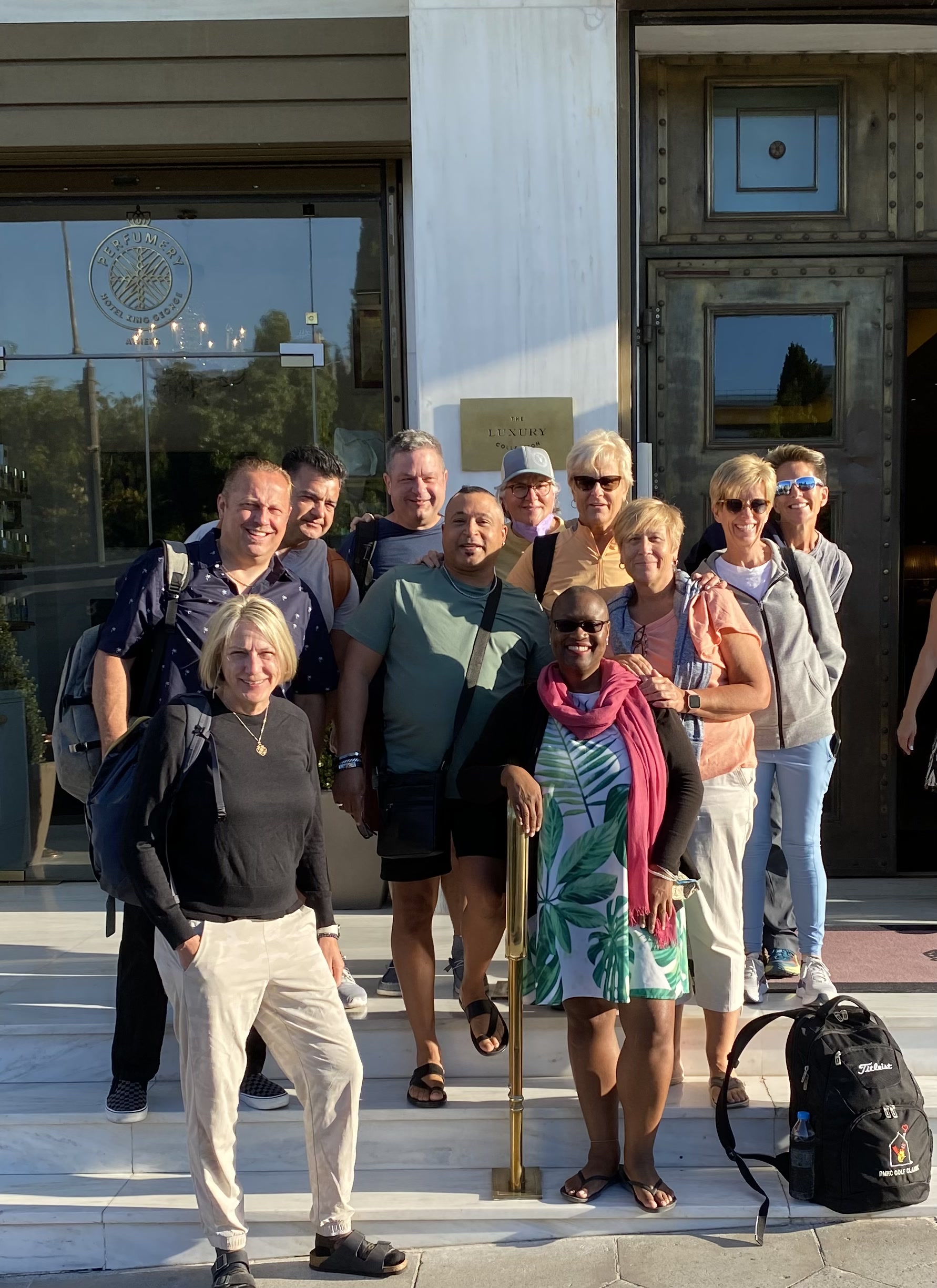 tee with clients in athens greece