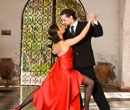 Couple dancing tango